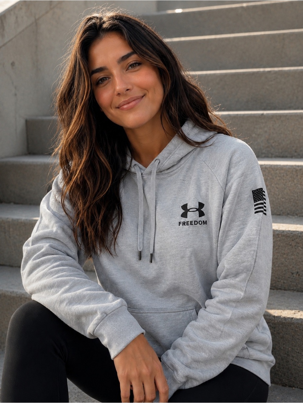 Under Armour Light Gray Freedom Pullover Hoodie